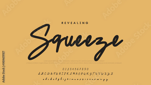 Signature script lettering font.