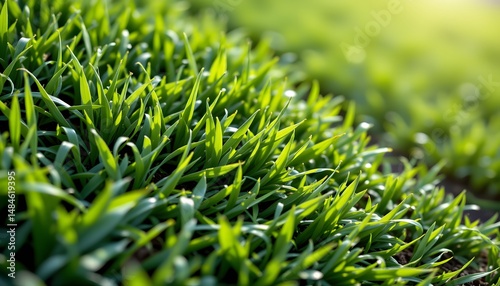 this is a close up photograph of a field filled with freshly cut grass