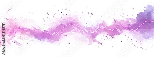 Abstract Watercolor Strokes of Lightning