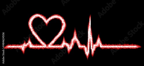 The pixel heart symbol with pulse.
