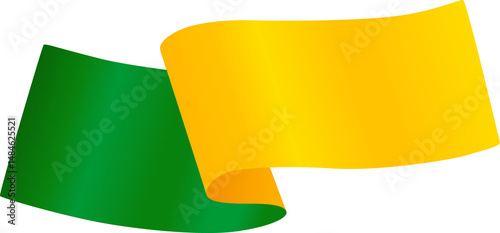 Brazil Flag Ribbon Corner Border Illustration
