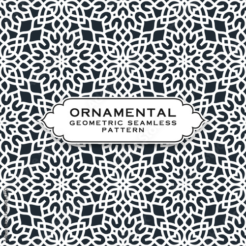 Ornamental geometric seamless pattern vector