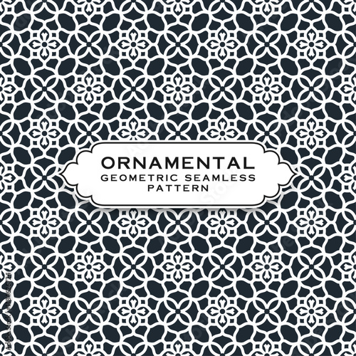 Ornamental geometric seamless pattern vector