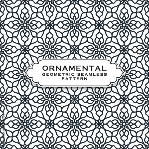 Ornamental geometric seamless pattern vector