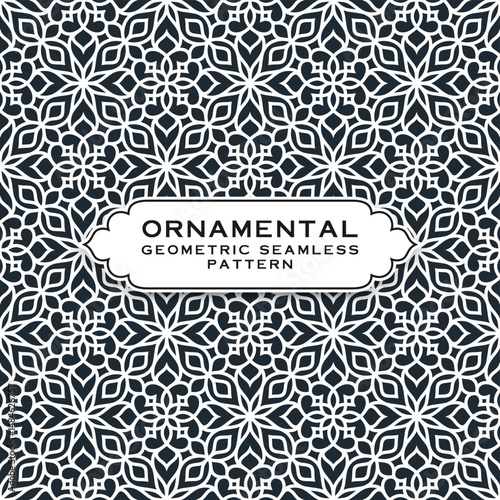 Ornamental geometric seamless pattern vector