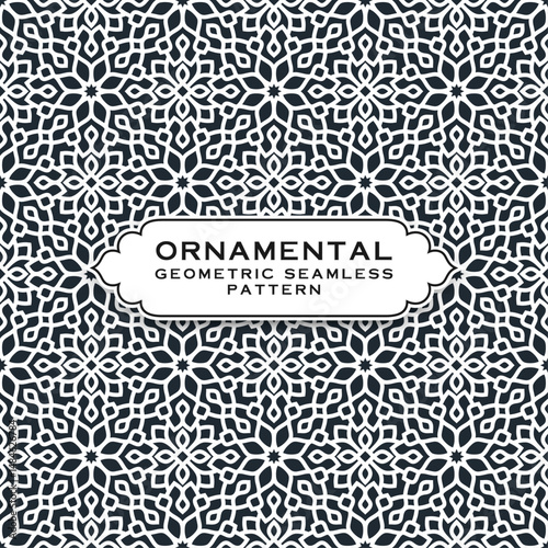 Ornamental geometric seamless pattern vector