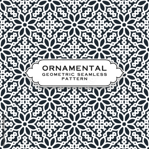 Ornamental geometric seamless pattern vector
