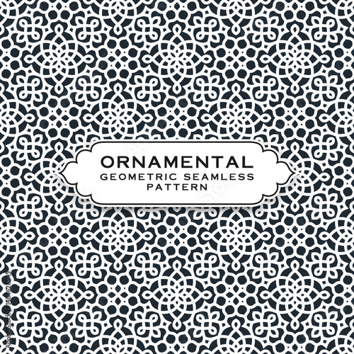 Ornamental geometric seamless pattern vector