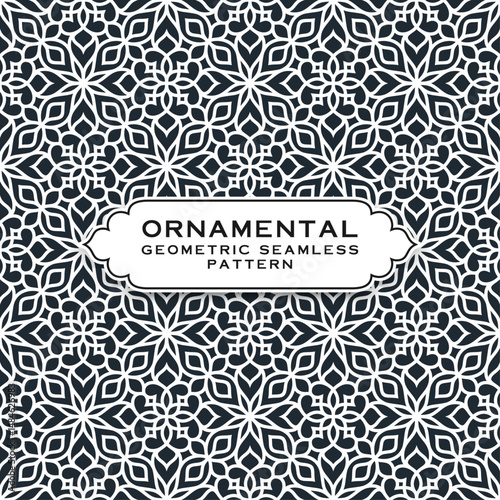 Ornamental geometric seamless pattern vector