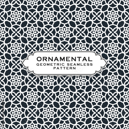 Ornamental geometric seamless pattern vector