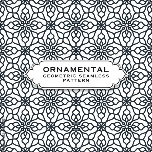 Ornamental geometric seamless pattern vector