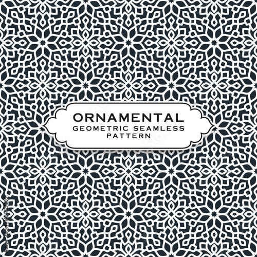 Ornamental geometric seamless pattern vector