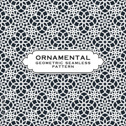Ornamental geometric seamless pattern vector
