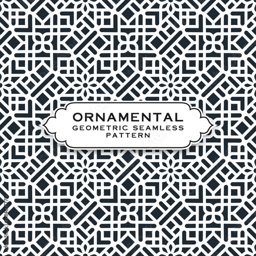 Ornamental geometric seamless pattern vector