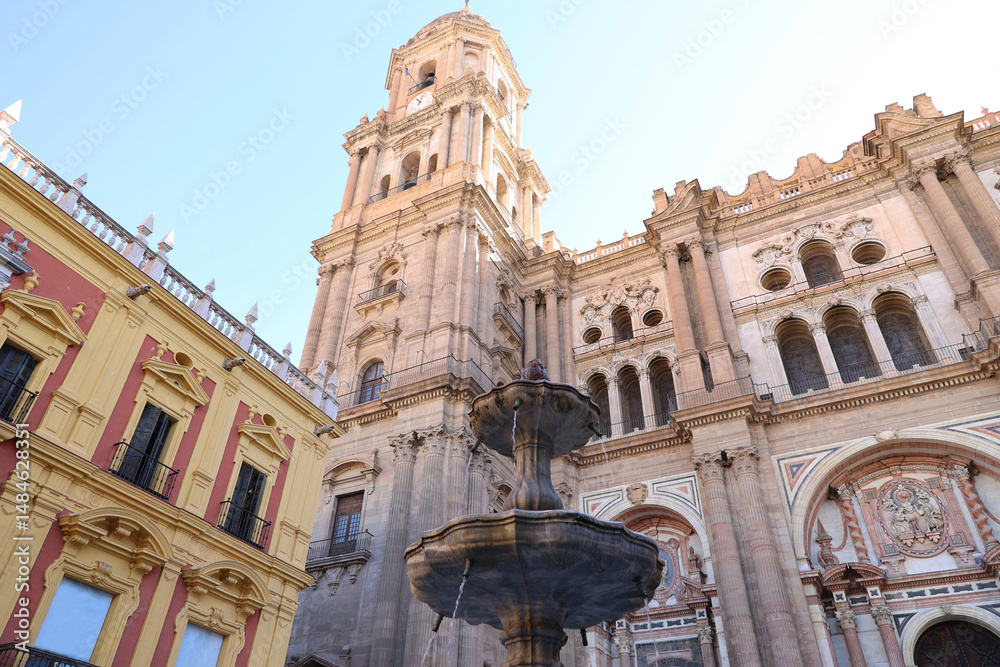 Fototapeta premium The Cathedral of Malaga in Renaissance architecture is a Roman Catholic Church in the city of Malaga in Andalusia in southern Spain