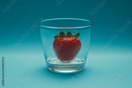 Wallpaper Mural Strawberry floating inside a glass cup Torontodigital.ca