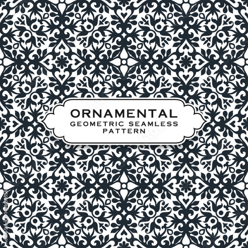 Ornamental geometric seamless pattern vector