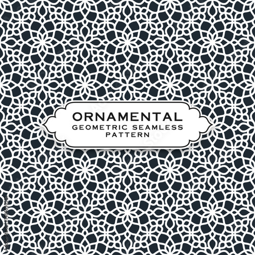 Ornamental geometric seamless pattern vector