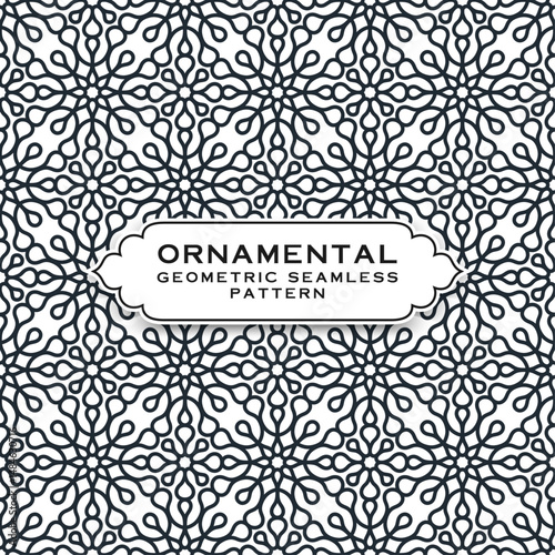 Ornamental geometric seamless pattern vector