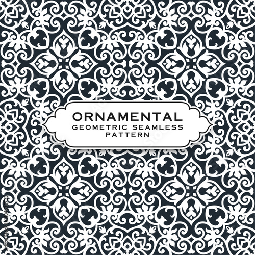 Ornamental geometric seamless pattern vector