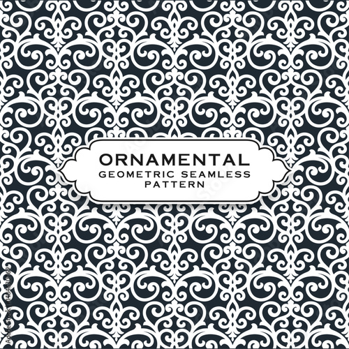 Ornamental geometric seamless pattern vector