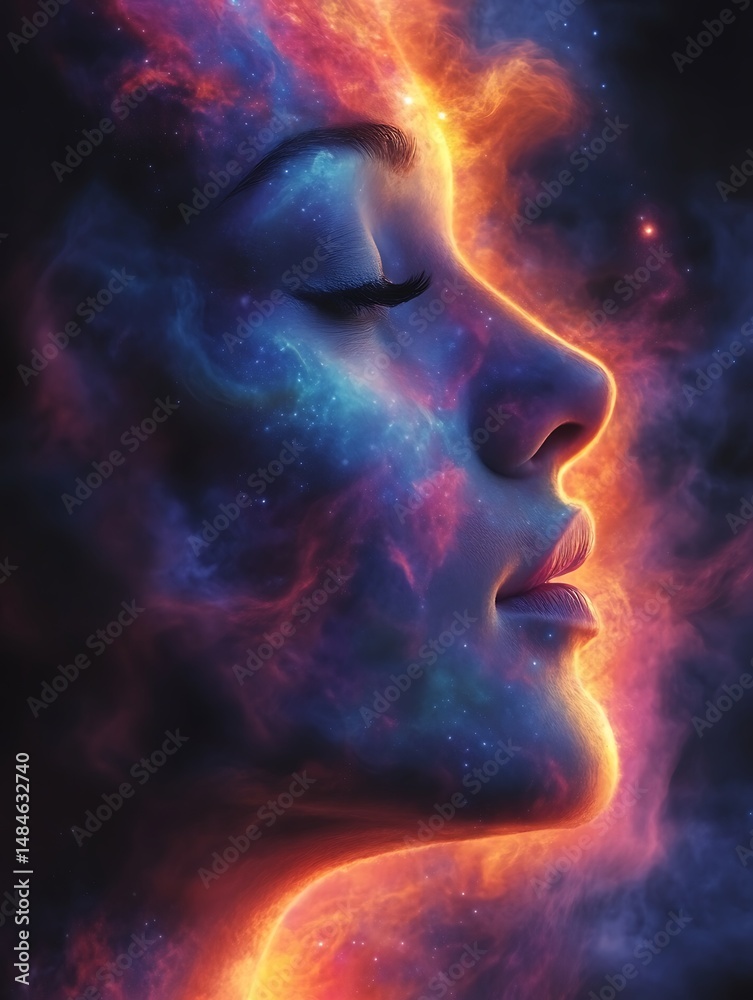Cosmic profile of a woman Cosmic profile of a woman