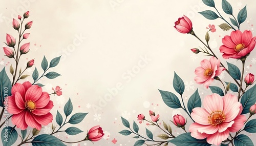 Soft paisley floral, delicate blooms & flowing lines, style, flowing, subtle