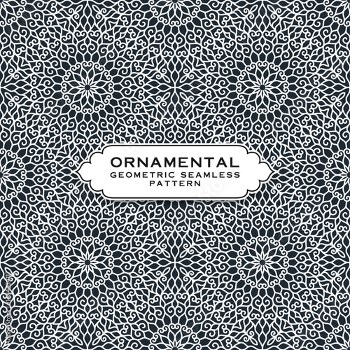 Ornamental geometric seamless pattern vector