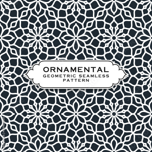 Ornamental geometric seamless pattern vector
