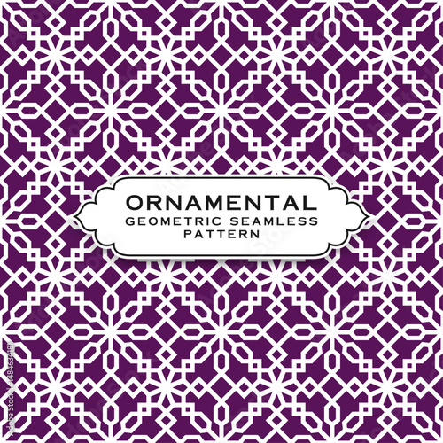 Ornamental geometric seamless pattern vector