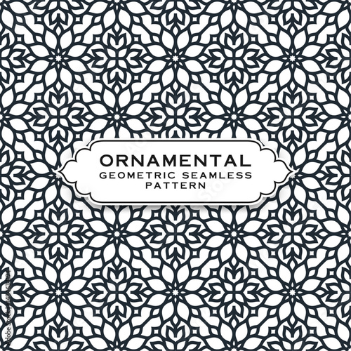 Ornamental geometric seamless pattern vector