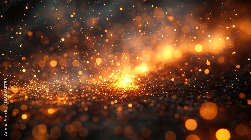 Obraz premium Abstract fiery glitter background
