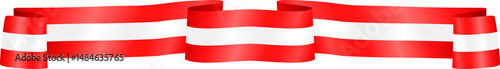 Free Download Red and White Austria Flag Wavy Ribbon Corner Border Illustration - GFXLoad