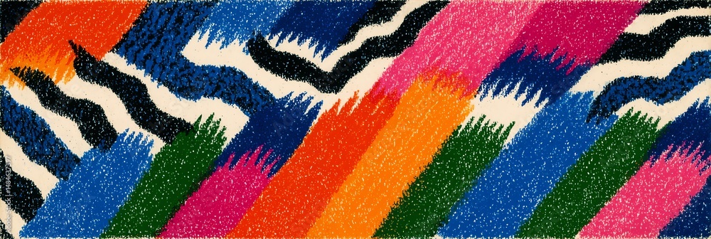 custom made wallpaper toronto digitalA vibrant, playful crayon drawing with bold, naive lines and colorful scribbles perfect for creative, childlike, and abstract art projects