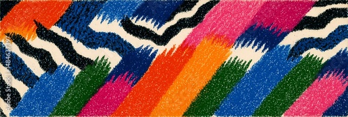 Wallpaper Mural A vibrant, playful crayon drawing with bold, naive lines and colorful scribbles perfect for creative, childlike, and abstract art projects Torontodigital.ca