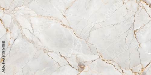 Glossy White Marble Surface With Subtle Gray Veins