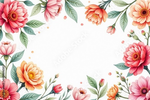 Subtle watercolor floral design repeats infinitely , petals, subtle