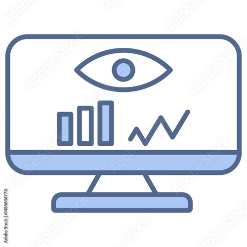 Remote Monitoring Blue Icon