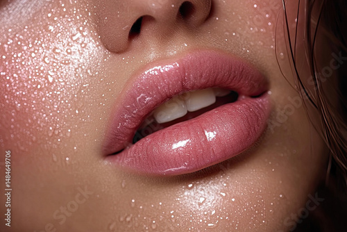 Soft, Plump Lips with a Glossy Finish that Highlights Glamour and Natural Elegance