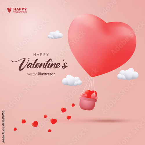 Vector happy valentines day background pink color. Templates for social media posts backgrounds, cover, poster, banners, marketing, sales promotion copy space background