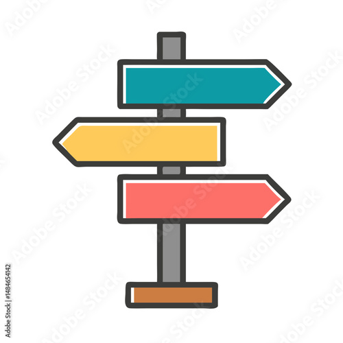 Minimalist Clean Road Sign Vector Design.