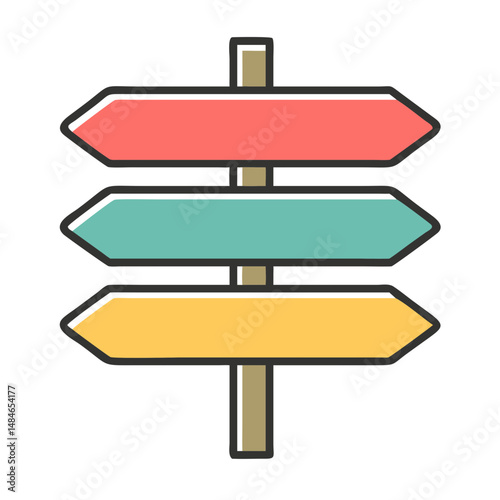 Minimalist Clean Road Sign Vector Design.