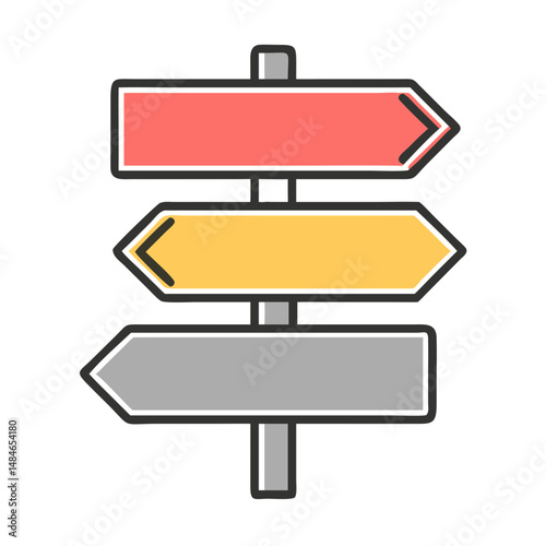 Minimalist Clean Road Sign Vector Design.