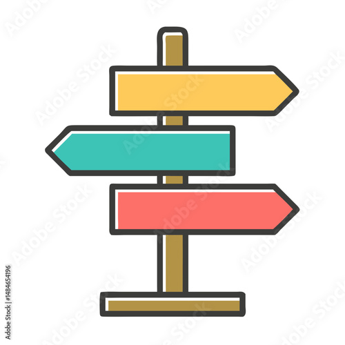 Minimalist Clean Road Sign Vector Design.