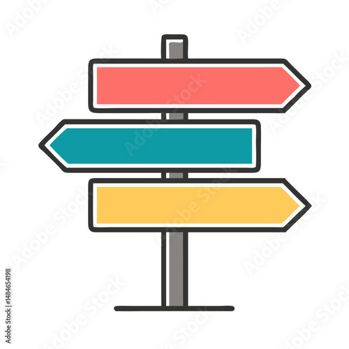 Minimalist Clean Road Sign Vector Design.