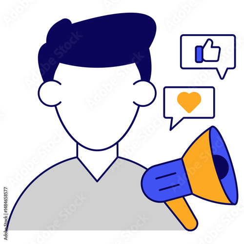 Premium download icon of marketer