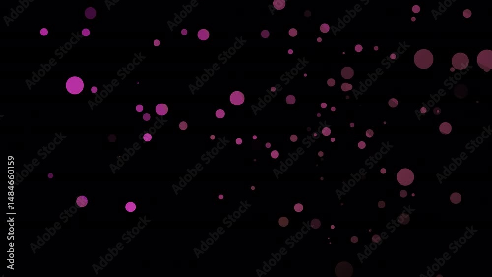 Cinematic Particle Animation Moving Smoothly on Black Solid Background - Perfect for Titles, Digital Events, Technology Background Loops, and Visual Art Pieces