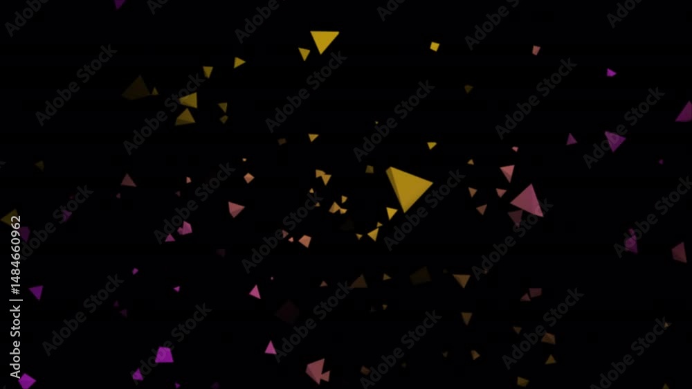 Particle-Filled Animation Scene Set Against a Black Solid Background, Great for VJ Loops, Digital Posters, Tech Slideshows, and Abstract Media Templates