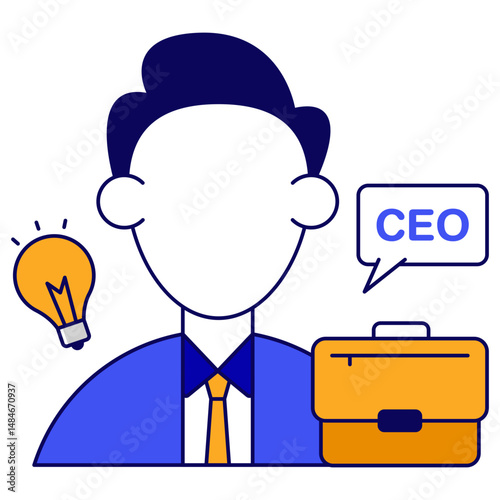 A beautiful design icon of ceo