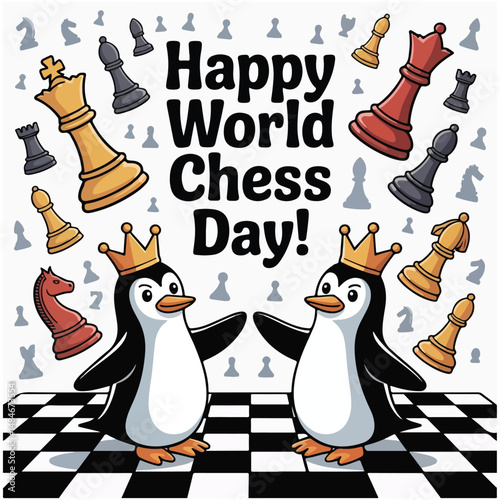 World Chess Day flyer poster image 3.eps